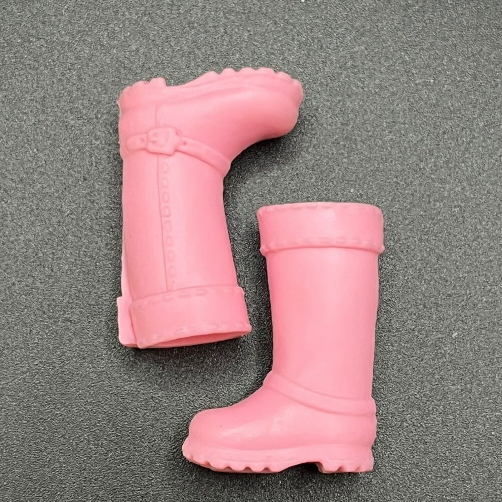Chelsea Kelly Doll Size Shoes‎ Light Pink Boots Rain Snow Closed Toe Galoshes